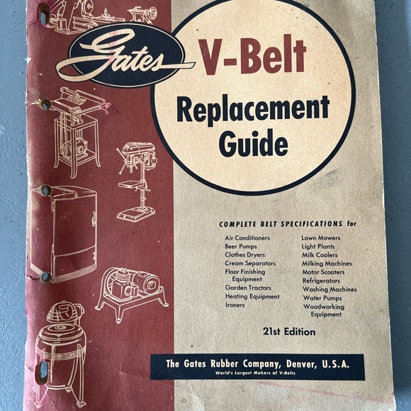Gates Rubber Company V belt Replacement Guide 1950 - Picture 3 of 7